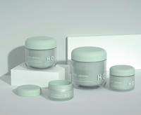 80ml/120ml/300ml/500ml PET plastique vert double couche design bouchon à vis bouteilles en plastique pour masque capillaire crème pour le visage gommage du corps