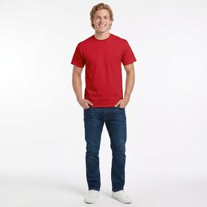 Camisetas Casuales Adorables con Cuello Redondo, 100% Algodón, Camiseta Extra Grande para Hombre, Tallas, Colores y Logotipos Personalizados, MOQ Bajo con Alta Calidad - Product Image 1