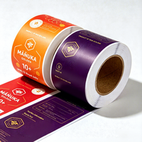 Etiquetas Adhesivas de Vinilo Impermeables y Duraderas con Impresión Personalizada, Logotipo Holográfico para Envases de Alimentos, Frascos de Miel, Botellas de Bebidas
