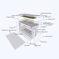 Maison Conteneur Pliante Cabine Préfabriquée à Assemblage Rapide Cadre en Acier Contemporain Couleur Personnalisable pour Chantiers de Construction Urgence