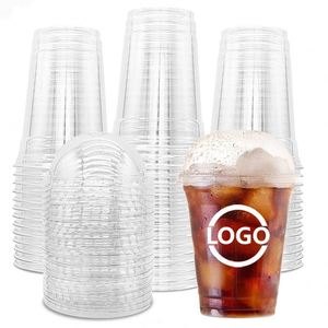 Gobelet en plastique personnalisé avec logo, à emporter, pour café, lait, thé, jus, avec couvercle rigide, 360 ml/500 ml/700 ml - Product Image 4