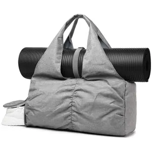 Özel Logo ucuz Polyester organizatör paketi toptan spor yün seyahat Unisex tote Yoga Mat tutucu ile spor çanta