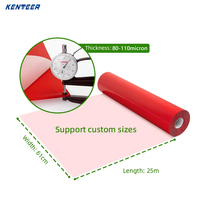 Film vinyle thermocollant PU HTV pour textiles et vêtements - 61cm*25m, épaisseur 90-110um, haute flexibilité, durable