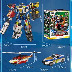 Nouveau Mini Force 7 Super Police Power Mecha <span class=keywords><strong>Robot</strong></span> Transformable et Combinable en Plastique, Jouet Voiture pour Garçons de 8 à 13 Ans, Boîte Couleur - Product Image 4