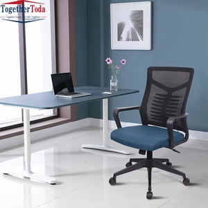 Silla de Oficina Ergonómica Moderna de Malla con Altura Ajustable y Brazos Fijos, Garantía de 5 Años, Base de Metal Cromado Económica para Uso Comercial - Product Image 6