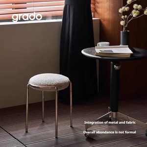 Wholesale Premium Modern Velvet Stool with Stainless Steel for Restaurant Kitchen <b>Dining</b> Use <b>Stackable</b> Hotel <b>Chair</b> - Product Image 2