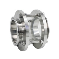 Vitre de contrôle de pipeline à raccord rapide (Tri-Clamp) droite, qualité sanitaire, en acier inoxydable SS316L SS304, 38,1 mm x 50,5 mm, pour applications alimentaires