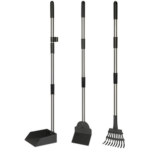 Ağır uzun kolu paslanmaz Metal tepsi ve tırmık seti evcil köpek <span class=keywords><strong>Pooper</strong></span> <span class=keywords><strong>Scooper</strong></span> köpek için - Product Image 3
