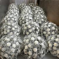 Fleurs et plantes décoratives OEM, centres de table pour événements de mariage, boule de fleurs artificielles en soie, fournitures de décoration de mariage
