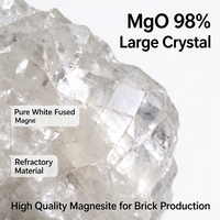 Matériaux réfractaires à 98 %, magnésite/magnésia blanche à gros cristaux fusionnés pour la production de briques MgO-C