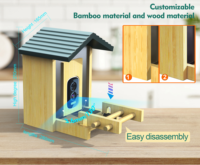 Mangeoire à oiseaux intelligente solaire Wifi AI avec identification, caméra HD 5MP, vision nocturne, étanche IP66, portable, en plastique écologique pour extérieur