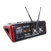 Mélangeur d'Écho Numérique Professionnel 8 Canaux Amplificateur de Puissance Tout-en-Un Microphone Sans Fil 2 Canaux Karaoké Fête à Domicile Plastique