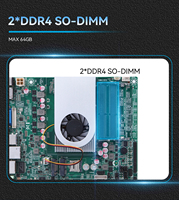 Motherboard Mini ITX Tipis untuk Server Workstation Retail Intel Core I5 8257U I7 1065G7 2DDR4 VGA LVDS HD-MI Display Mainboard