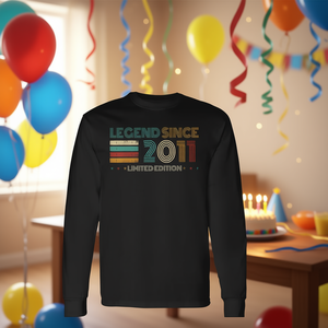 Legend Since 2011 T-shirt à manches longues édition limitée, cadeau pour le 14e anniversaire - Product Image 3