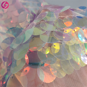 Tùy Chỉnh Lớn Bạc 18Mm Ánh Kim Lấp Lánh Lớn Vàng Sáng Bóng <span class=keywords><strong>Sequin</strong></span> Ren Vải - Product Image 6