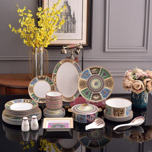 Service de table familial, assiette, bol, ensemble à café, vente chaude de vaisselle en porcelaine osseuse de couleur européenne, ensembles de vaisselle CLASSIQUE, cadeaux - Product Image 2