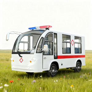 Chariot de transport électrique ZOWN à cabine fermée avec feux de signalisation pour les services de parc - Product Image 2