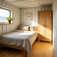 Maison Conteneur Modulaire Personnalisée Design Moderne Respirante Imperméable Mobile pour Bureau, Villa, Boutique, Site Touristique
