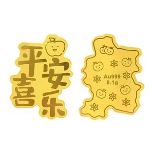 Autocollants pour téléphone portable Au999, Investissement, Stockage de valeur, Feuille d'or, Devenez riche rapidement, Unisexe, Vente en gros usine. - Product Image 4