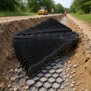 Geoceldas de Nido de Abeja de 10 pies x 16.5 pies para Protección de Taludes de Carreteras, Refuerzo Antierosión, Base de Material HDPE - Product Image 2