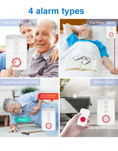 Panel de Alerta Médica 4G LTE con Activación por Voz y Comunicación Bidireccional para el Cuidado de Personas Mayores, Sistema de Alarma SOS con Botón de Emergencia para Colgar en el Cuello, IP65 - Product Image 5