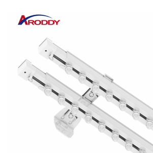 Rail de <span class=keywords><strong>rideau</strong></span> <span class=keywords><strong>double</strong></span> en métal industriel ARODDY, 29-73 pouces, extensible, montage au <span class=keywords><strong>plafond</strong></span> pour fonctionnement manuel - Product Image 1