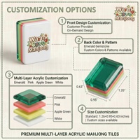 Usine OEM/ODM : Ensembles de Mahjong personnalisés en acrylique (américain, singapourien, malaisien, taïwanais, japonais) pour les jeux d'échecs et de cartes