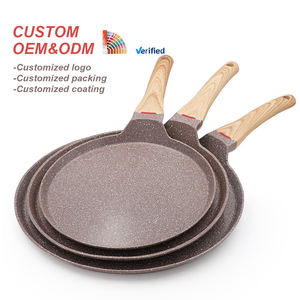 Poêle plate antiadhésive Tawa plaque chauffante en fonte d'aluminium revêtement céramique crêpe Dosa avec poignée de contrôle de la température - Product Image 1