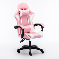 Chaise inclinable pivotante en cuir bleu pour la maison et le bureau