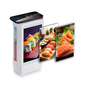 2024 Neuankömmlinge Trend produkte drahtlose Ladestation Tisch digitale Werbung Display Menü Restaurant Power Bank