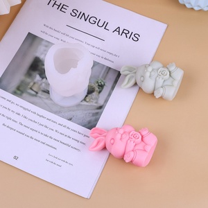 Molde de Silicona para Velas del Día de San Valentín, Molde de Silicona con Forma de Animal, Rosa y Conejo, Decoración para el Hogar, Molde para Velas Aromáticas y Resina - Product Image 4