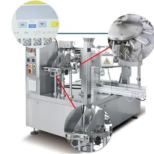 Machine de remplissage et de scellage automatique de poudre de sachet doypack debout avec machine d'emballage de farine de blé de grande capacité
