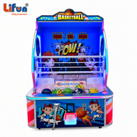 LIFUN Machine de jeu d'arcade de tir au basket pour 2 joueurs, avec option de rédemption de billets et de capsules jouets