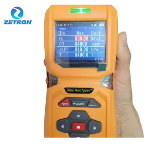 Detector de gases de combustión de caldera de presión diferencial/temperatura O2 /CO/Zetron, de presión diferencial