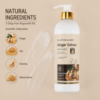 Champú Orgánico Personalizado de Marca Privada Contra la Caída del Cabello, Champú y Acondicionador de Jengibre para el Crecimiento del Cabello y para Cabello Fino