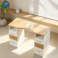 Table de manucure design moderne avec tiroirs, table de manucure pour salon de beauté, table de technicien avec collecteur de poussière intégré