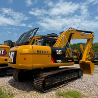 Excavatrice sur chenilles Caterpillar 320D, 20 tonnes, d'occasion, pour travaux de construction moyenne, excavatrice hydraulique Cat, engin de terrassement