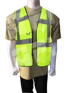Gilet de sécurité haute visibilité unisexe AERO AFi-1160 avec logo personnalisable, impression numérique, fermeture éclair, imperméable, polyester, réfléchissant - Product Image 1