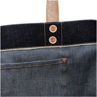 Sac en denim épais pour femmes, sac à bandoulière de luxe, logo personnalisé, fourre-tout pour voyage avec poignée en cuir, réutilisable, vente en gros