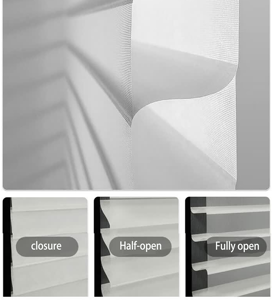 Stores Shangrila motorisés personnalisés à double couche filtrant la lumière pour fenêtres avec système de maison intelligente Lutron - Product Image 3