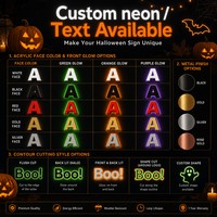 Enseigne lumineuse LED personnalisée MACCAN avec lettres rétroéclairées, étanche, pour magasin, entreprise, bâtiment, projet d'enseigne extérieure pour Halloween et Noël
