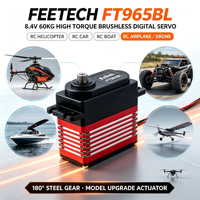 Feetech 8.4V 60KG Couple élevé 180 °   Servomoteur numérique sans balais à engrenages en acier pour mise à niveau d'hélicoptères, voitures, bateaux, avions et drones RC