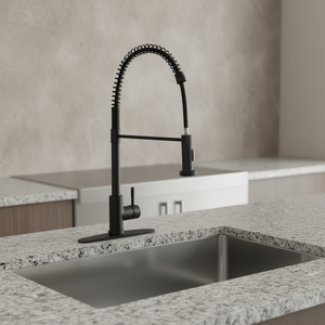 Grifo de Cocina Monomando Extraíble de Aleación de Zinc con Acabado Cepillado, Diseño Moderno, Montaje en Encimera, Caudal de 3.0 GPM - Product Image 2