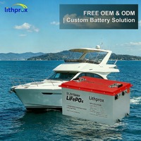 Batería LiFePO4 51.2V 150AH Grado A 6000 Ciclos Batería Marina de Litio RS485 BMS Inteligente Terminal M8 CE RoHS IP67 Servicio OEM ODM