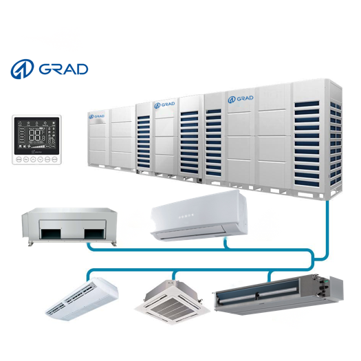 Commercial Central Multi-Zone Air Conditioning 80KW VRF VRV HVAC System Automatic Remote Control Pump Engine HVAC System
