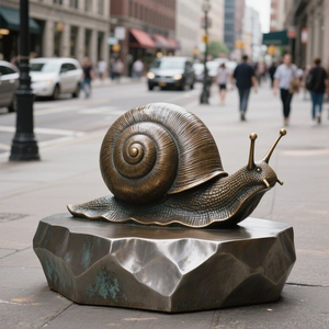 מודרני ומלאטי קישוט בית מודרני מסורתי וחלזונות ברונזה פסלי יד ביד - Product Image 2