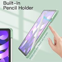 Pour iPad Air 11 M2 2024 Air 5/4 2022/2020 5e/4e porte-crayon de 10.9 pouces support arrière transparent antichoc couverture de tablette