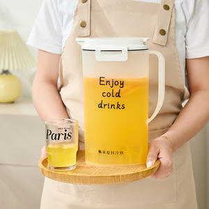 कार्टून प्लास्टिक ने बड़ी क्षमता वाले कोल्ड केटल कप घर को ठंडा केतली रस दूध चाय बर्तन पानी ढक्कन के साथ पिचदार - Product Image 6