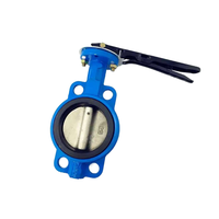 Vanne papillon de type gaufrette avec poignée opération manuelle 2 "-8" pour le contrôle de la canalisation industrielle