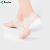 Semelles intérieures unisexes invisibles en silicone pour augmenter la taille, chaussettes de gel pour talon douloureux, fasciite plantaire, silicone blanc, taille unique